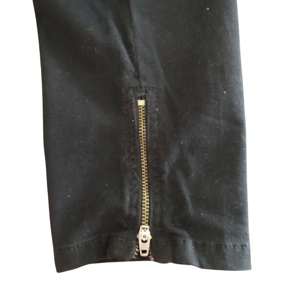 Cache Denim Pant Stretch Ankle Zipper Rhinestone Button Straight Leg New $98 NWT - Picture 1 of 9